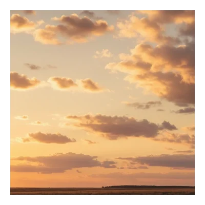 Sky background - Golden Hour with Scattered clouds (1)