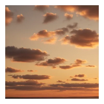 Sky background - Golden Hour with Scattered clouds (3)