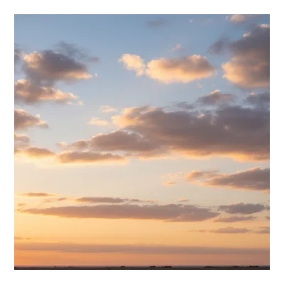 Sky background - Golden Hour with Scattered clouds (5)