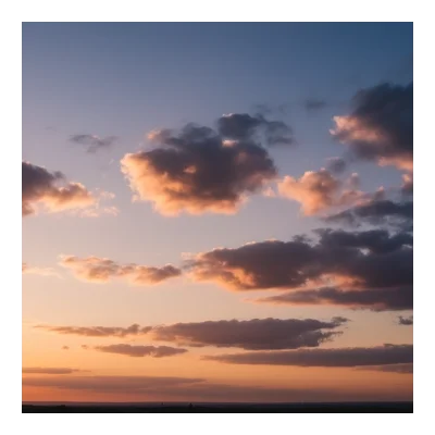 Sky background - Golden Hour with Scattered clouds (9)