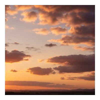 Sky background - Golden Hour with Scattered clouds (13)