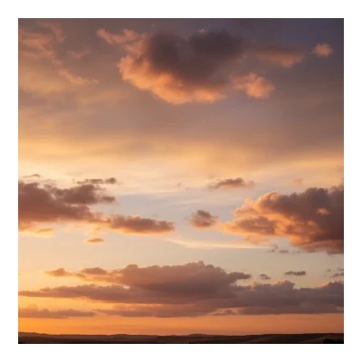 Sky background - Golden Hour with Scattered clouds (14)