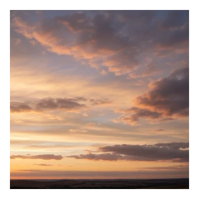 Sky background - Golden Hour with Scattered clouds (15)